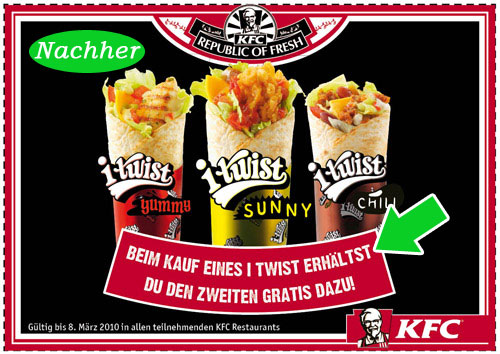 KFC ohne Schreibfehler