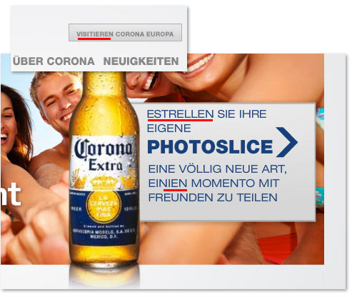 Schreibfehler von der Corona Webseite